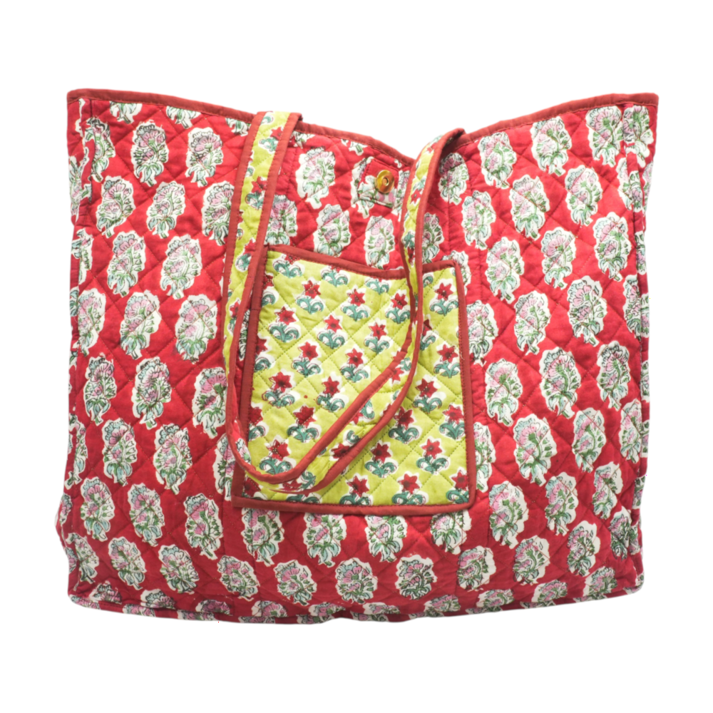 Green Reversible Tote Bag