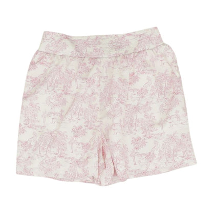 Pink Tropical Knit Shorts