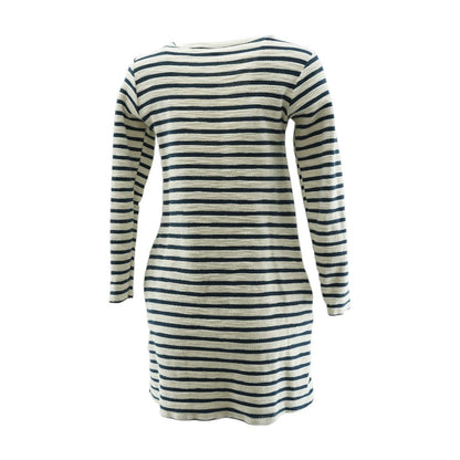 White Striped Midi Dress