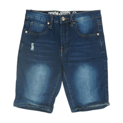 Navy Denim Shorts