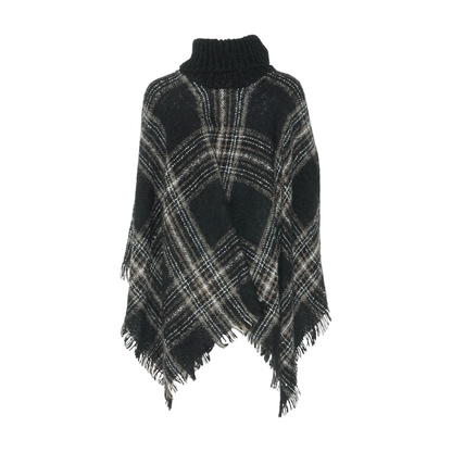 Black Plaid Pullover Sweater