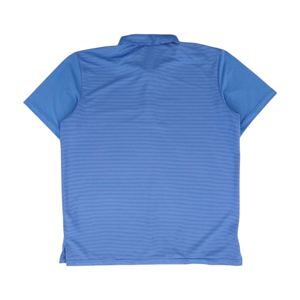 Blue Striped Short Sleeve Polo