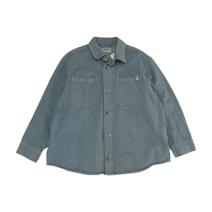 Blue Striped Long Sleeve Button Down