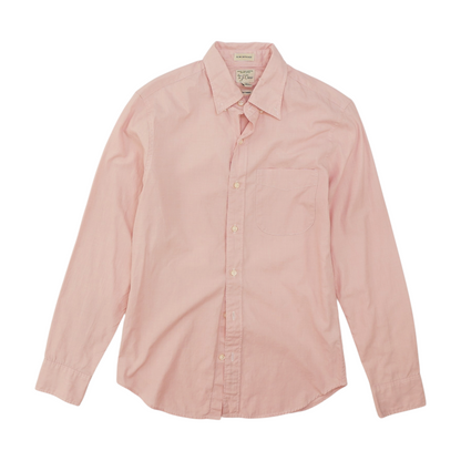 Pink Solid Long Sleeve Button Down