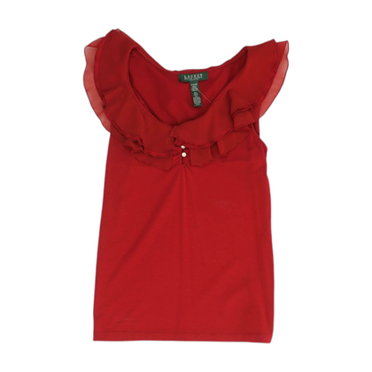 Red Petite Blouse