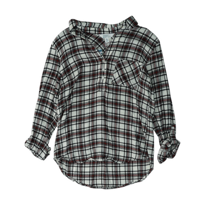 Multi Petite Plaid Blouse