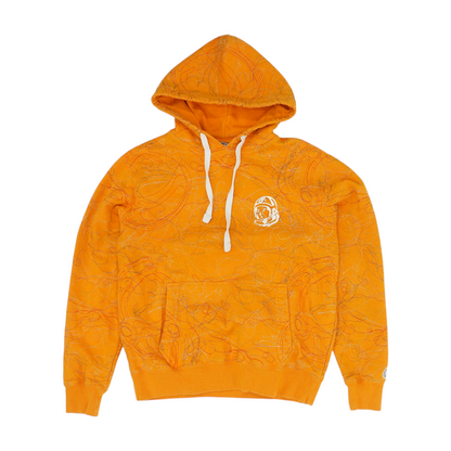 Yellow Print Hoodie Pullover