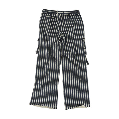 Navy Striped Cargo Pants