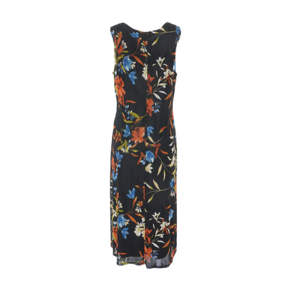 Black Floral Midi Dress