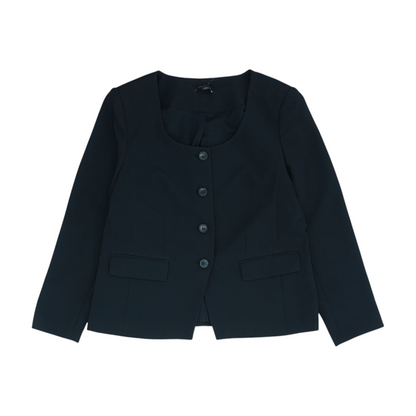 Black Solid Blazer