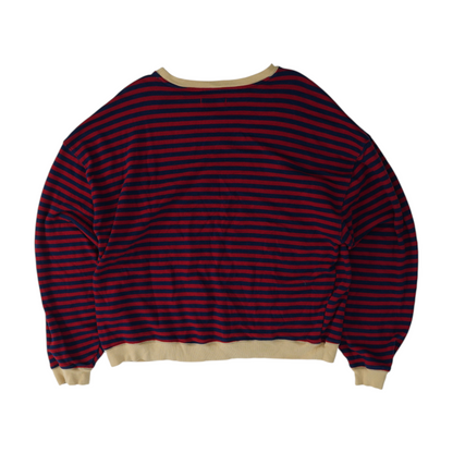 Red Striped Sweatshirt Pullover