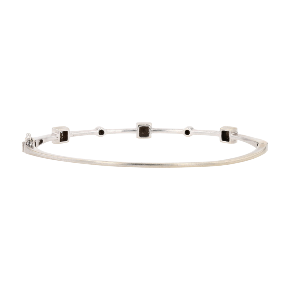 1/5 ctw 14K White Gold Diamond Bangle Bracelet – Image 2