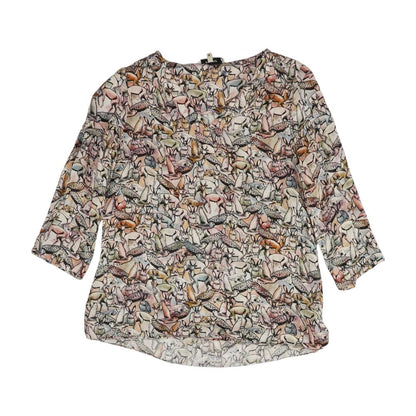 Multi Graphic 3/4 Sleeve Blouse