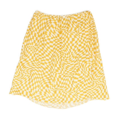 Yellow Check Mini Skirt