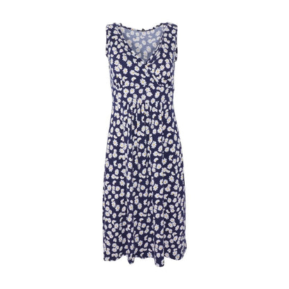Navy Floral Midi Dress