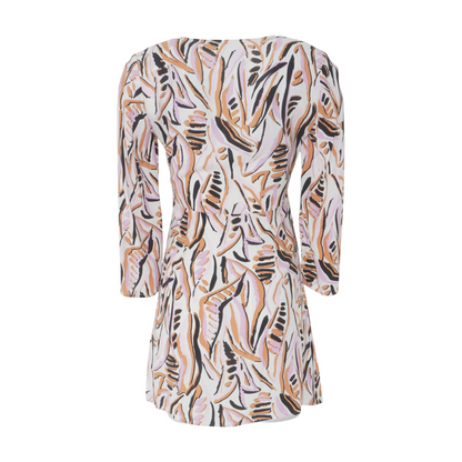 White Abstract Mini Dress