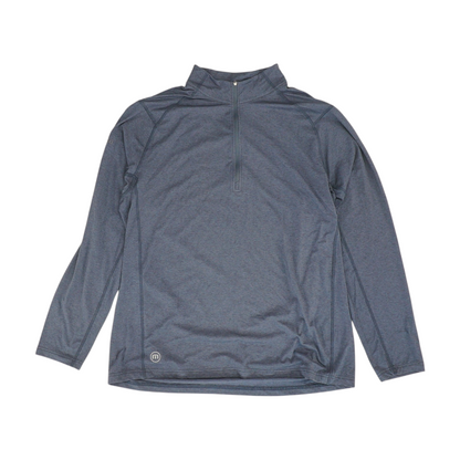Navy Solid 1/4 Zip Pullover