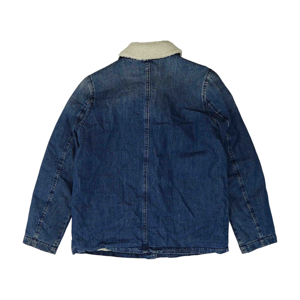 Blue Solid Denim Jacket