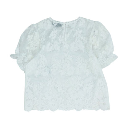 White Floral Blouse