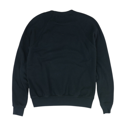 Black Solid Sweatshirt Pullover