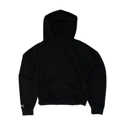 Black Plus Size Solid Hoodie Pullover