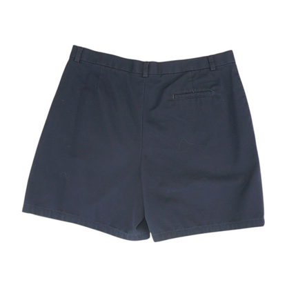 Navy Plus Size Solid Chino Shorts