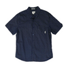 Navy Polka Dot Short Sleeve Button Down