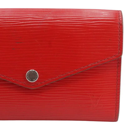 Cerise Epi Leather Clefs Rabat Key Pouch in Red