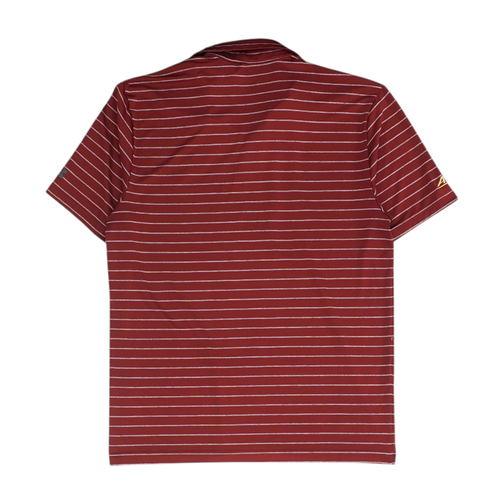 Maroon Boston College Eagles Striped Short Sleeve Polo