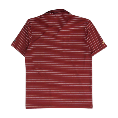Maroon Boston College Eagles Striped Short Sleeve Polo