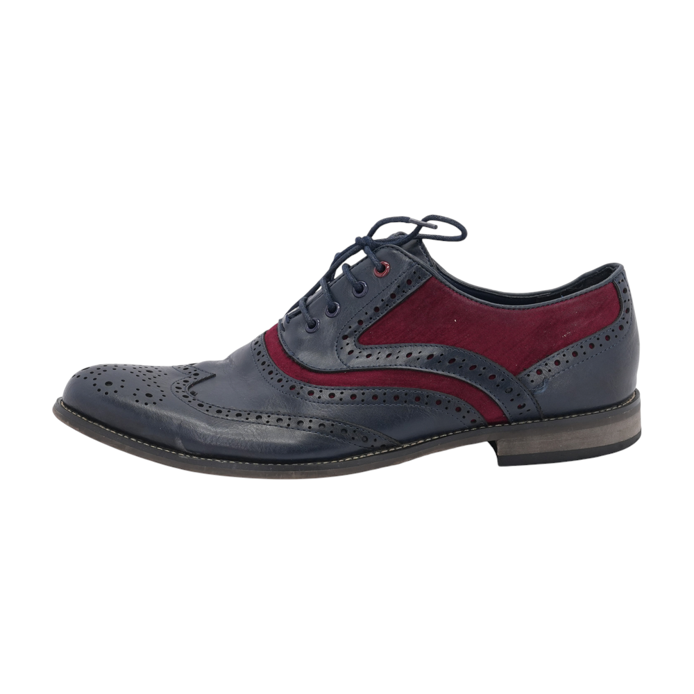 Navy Lace-Up Dress Shoes