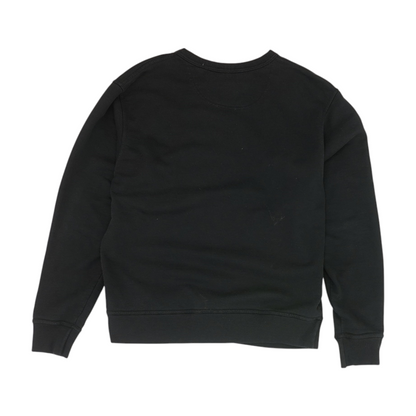 Black Solid Sweatshirt Pullover