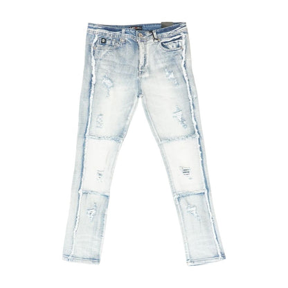 Blue Tapered Jeans