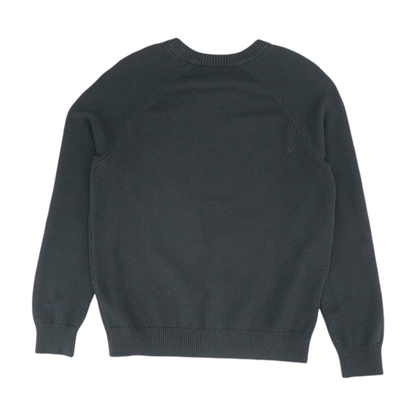 Black Solid Pullover Sweater