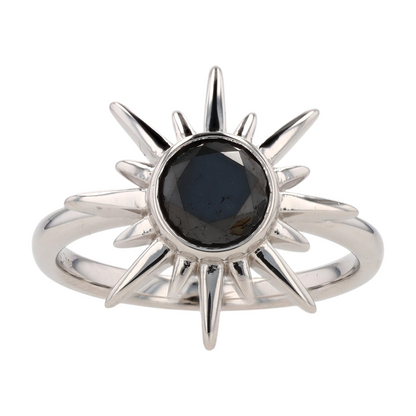 1 ctw Sterling Silver Black Diamond Fashion Ring