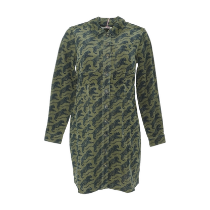 Green Print Mini Dress