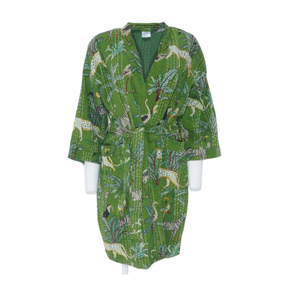 Green Graphic Robe