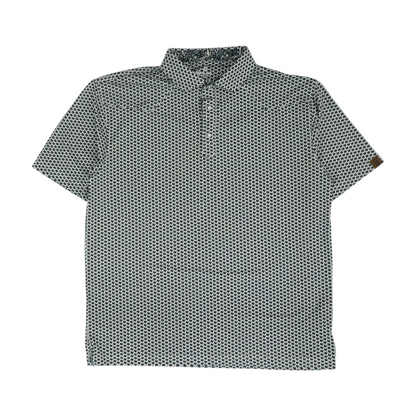 Beige Print Short Sleeve Polo