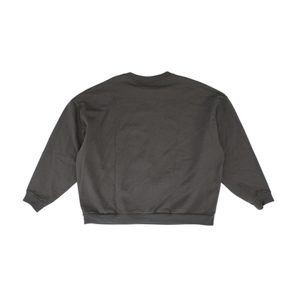 Brown Plus Solid Sweatshirt Pullover