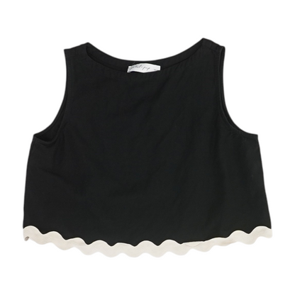 Black Cropped Blouse