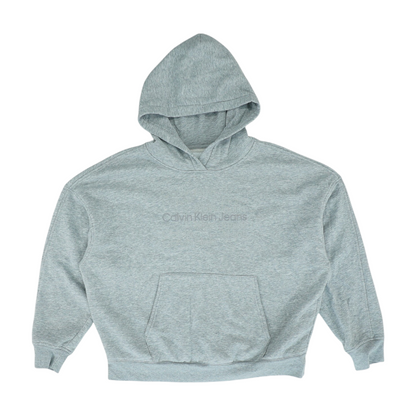 Gray Solid Hoodie Pullover