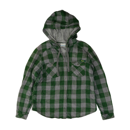 Green Check Flannel Button Down