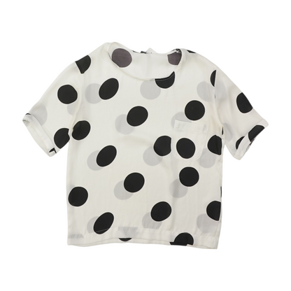 White Polka Dot Blouse