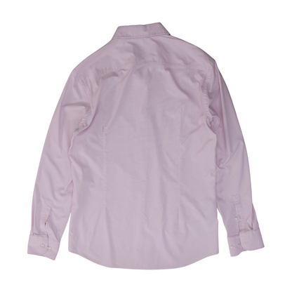 Pink Solid Long Sleeve Button Down