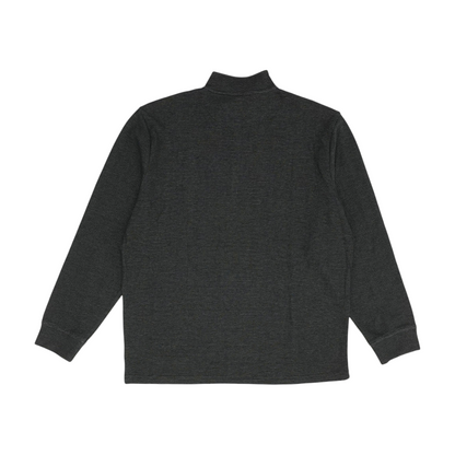 Gray Solid 1/4 Zip Pullover