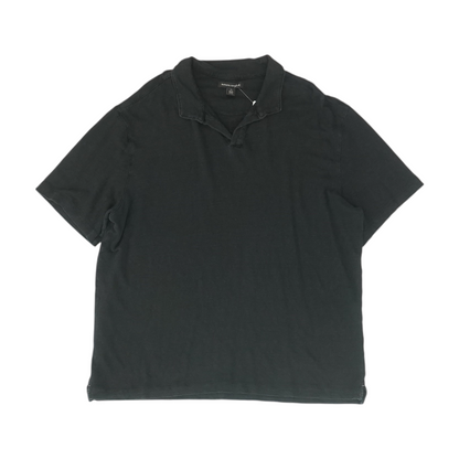Black Solid Short Sleeve Polo