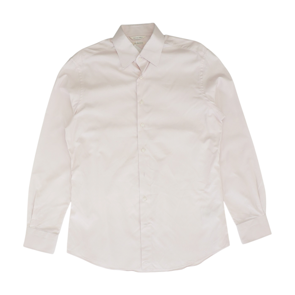 Pink Solid Long Sleeve Button Down