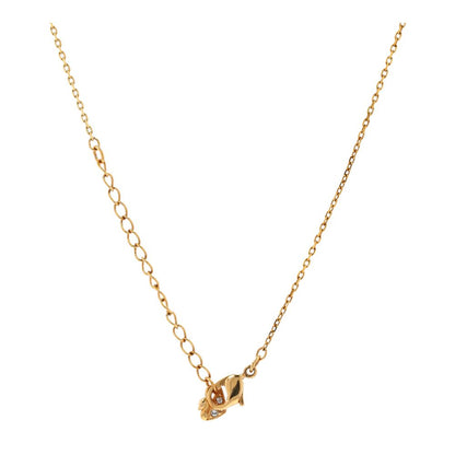 Gold Tone Iconic Swan White Crystal Pendant Necklace