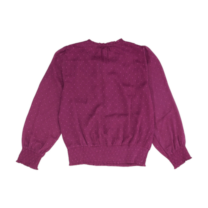 Purple Petite Polka Dot Blouse