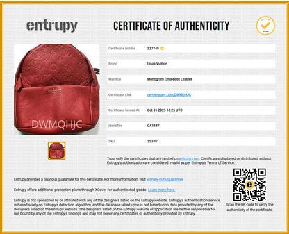 Red Sorbonne Empreinte Backpack